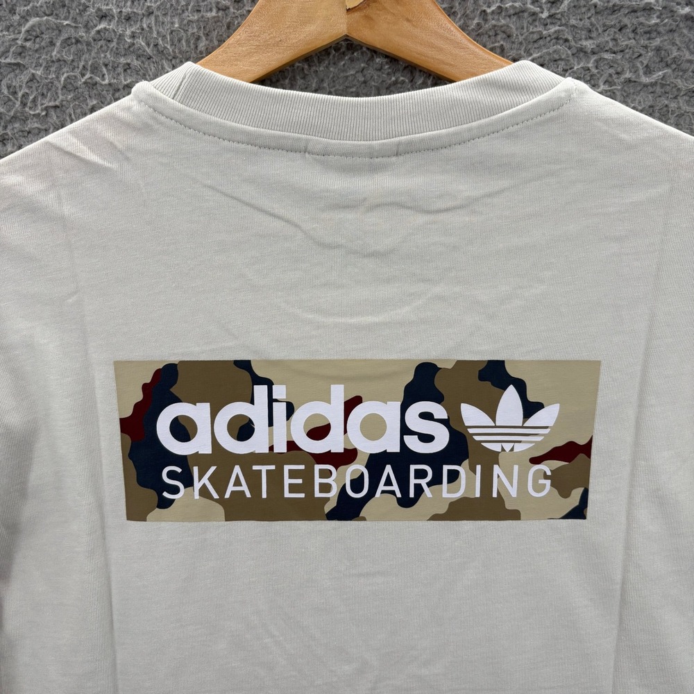 Adidas Skateboarding Shirt Mens XL Gray Camo Box Logo Tee Skate Skateboard